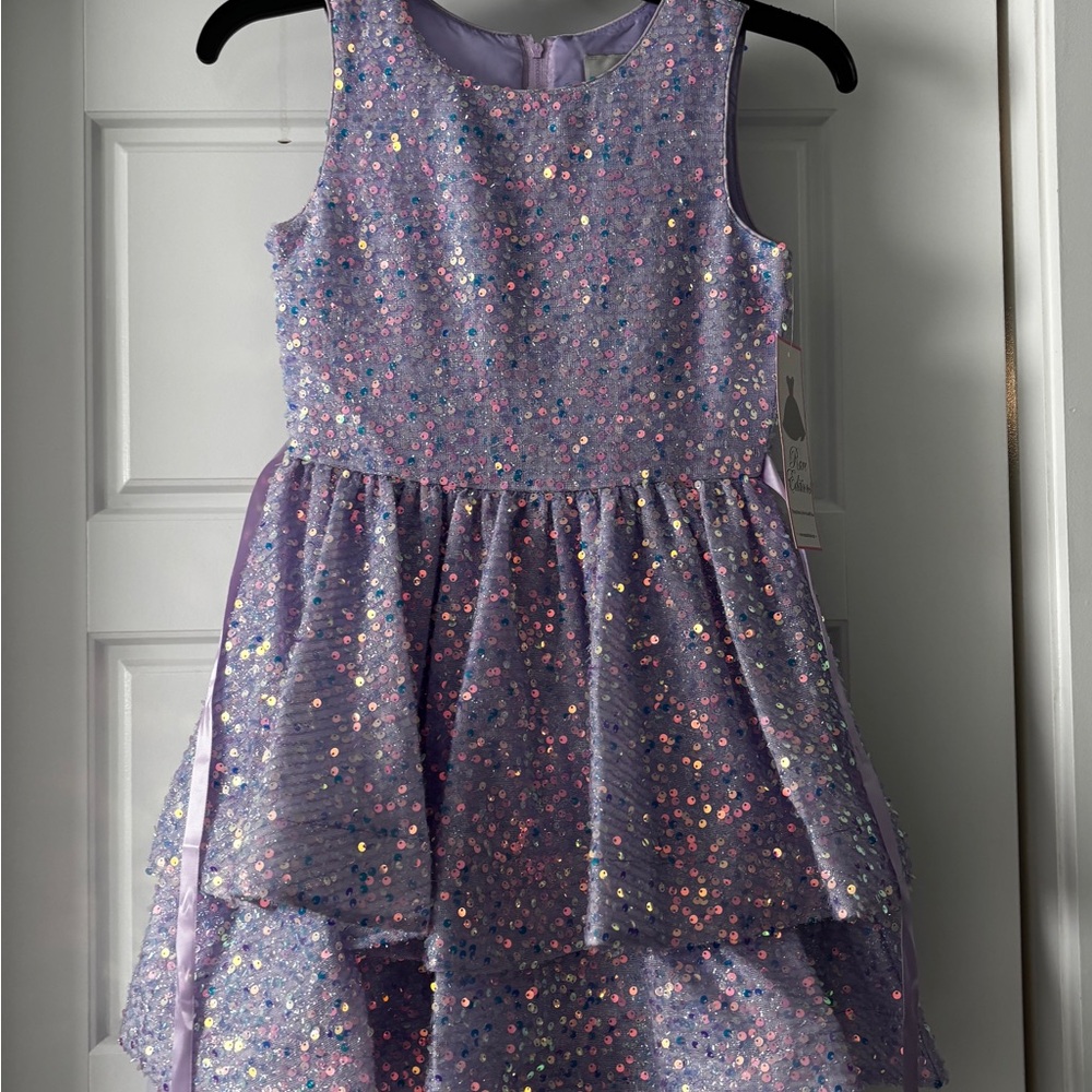 Sparkling Purple Sequin Dress